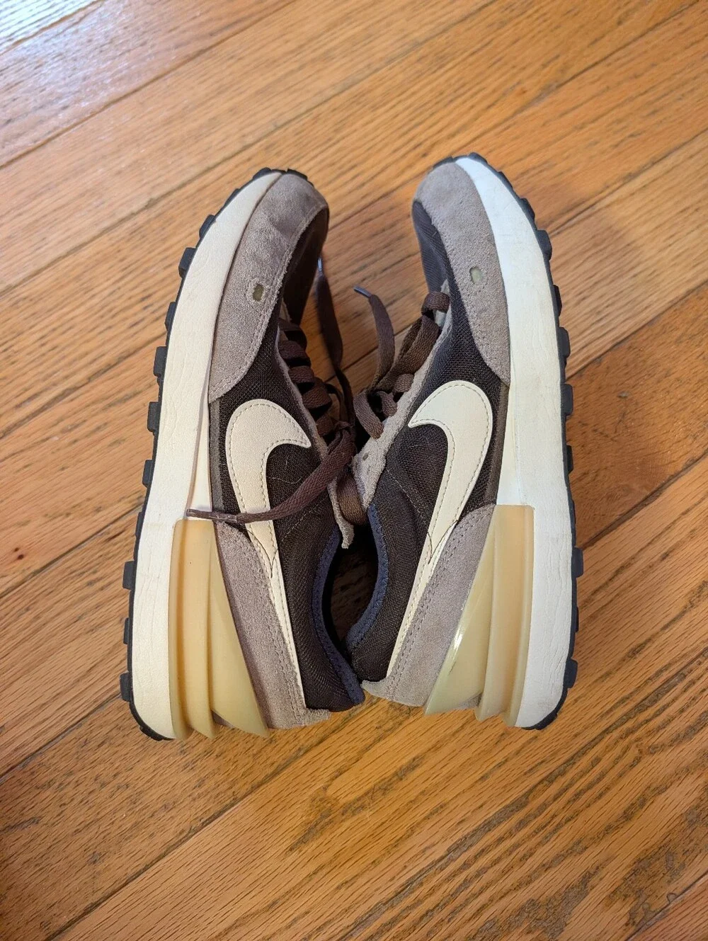 Nike Waffle One Light Chocolate Brown Natural Neutral Retro Sneaker Youth Vtg